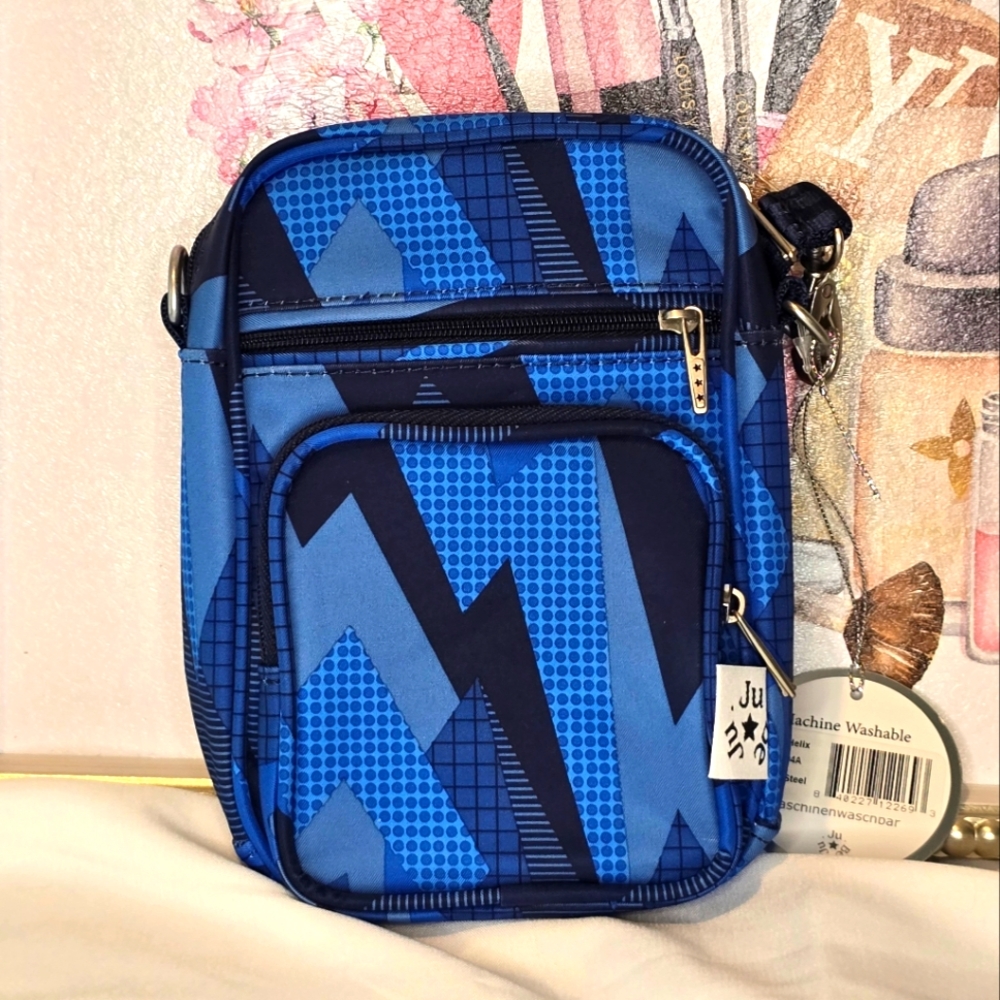 Ju-Ju-Be Geometric Blue Messenger Bag Nwt